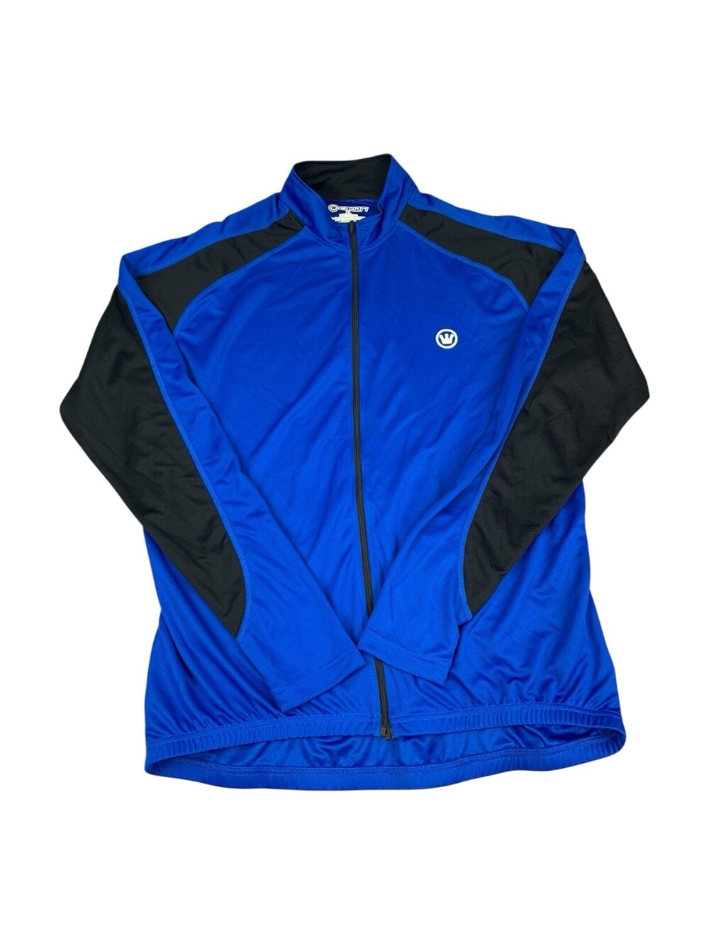 Canari Men's Cycling Top Blue Full Zip Long Sleeves Back Pockets Size XL